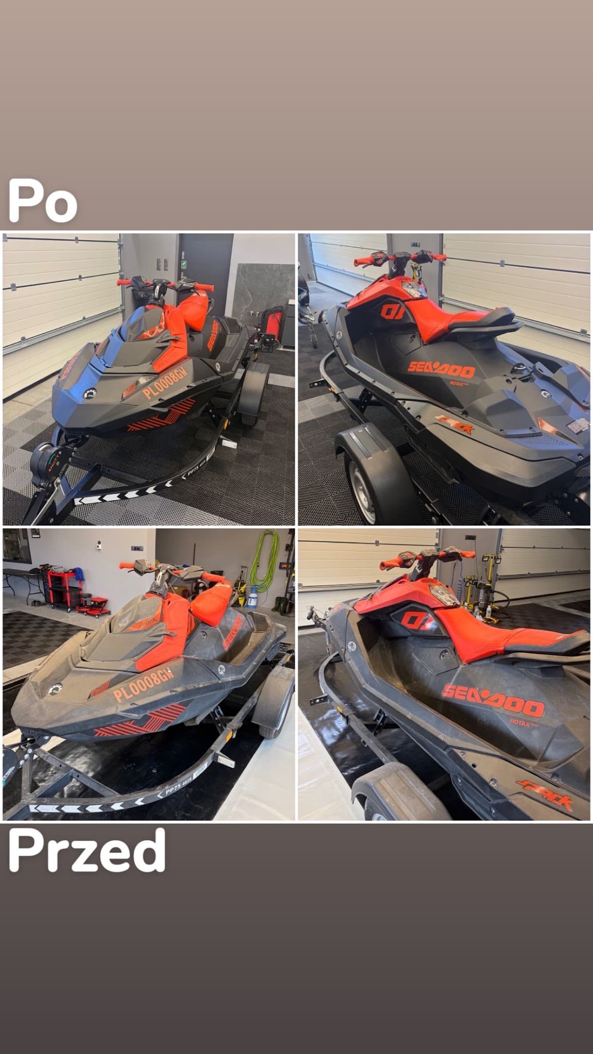 Skuter wodny Sea-Doo Spark — przed i po renowacji