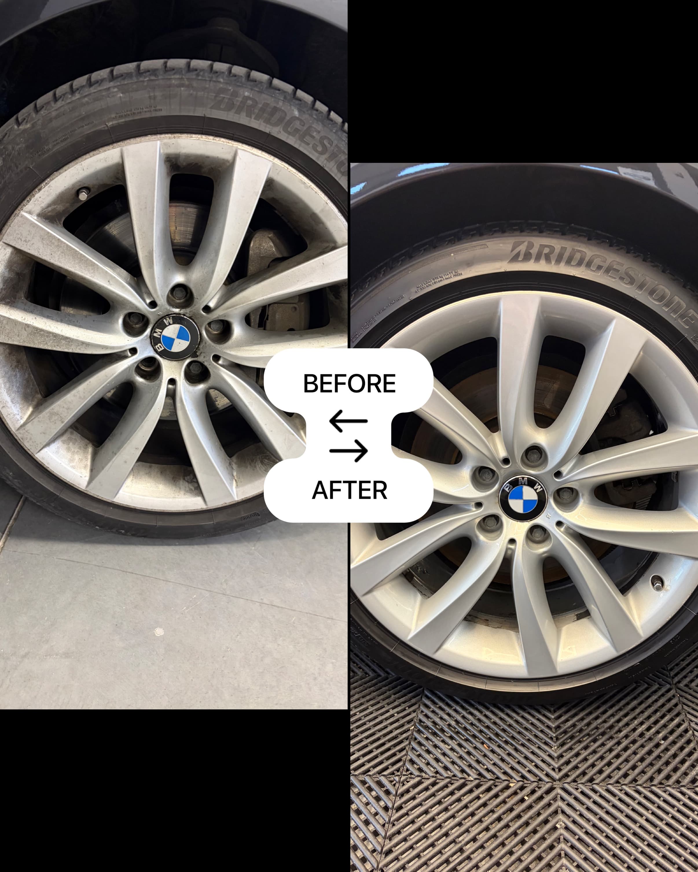 Felga BMW przed i po renowacji